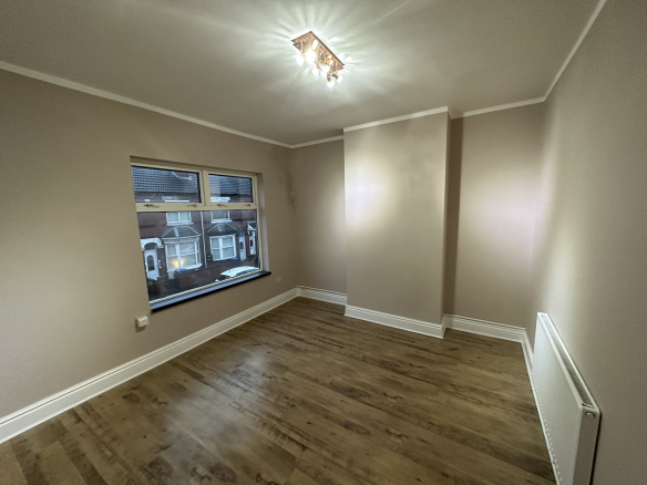Living room with new flooring